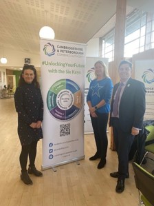 Cllr Bridget Smith, Jayne Wright and the Mayor of Cambridgeshire and Peterborough Doctor Nik Johnson